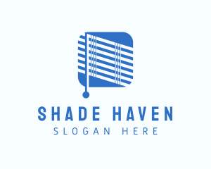 Blue Roman Shade Blinds logo design