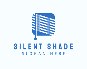 Blue Roman Shade Blinds logo design