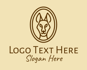 Australian Brown Kangaroo logo design