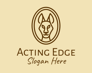 Australian Brown Kangaroo logo design