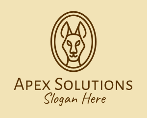 Australian Brown Kangaroo logo design