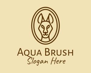 Australian Brown Kangaroo logo design