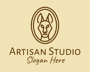 Australian Brown Kangaroo logo design