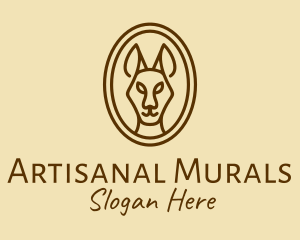 Australian Brown Kangaroo logo design