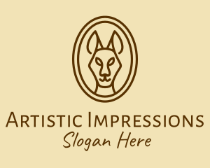 Australian Brown Kangaroo logo design