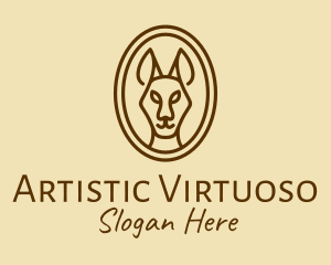 Australian Brown Kangaroo logo design