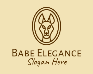 Australian Brown Kangaroo logo design