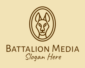 Australian Brown Kangaroo logo design