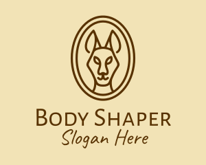 Australian Brown Kangaroo logo design