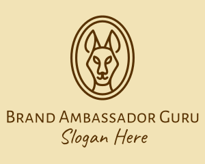 Australian Brown Kangaroo logo design