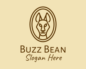 Australian Brown Kangaroo logo design