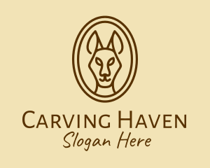 Australian Brown Kangaroo logo design