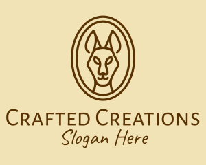 Australian Brown Kangaroo logo design