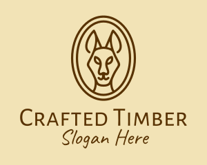 Australian Brown Kangaroo logo design