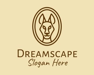 Australian Brown Kangaroo logo design