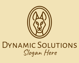 Australian Brown Kangaroo logo design