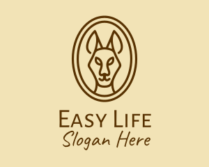 Australian Brown Kangaroo logo design