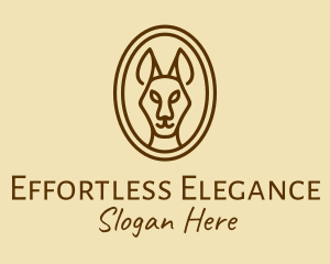 Australian Brown Kangaroo logo design