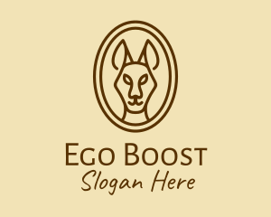 Australian Brown Kangaroo logo design