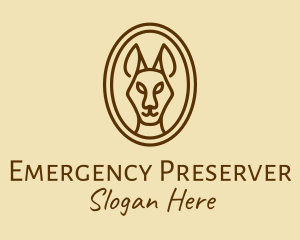 Australian Brown Kangaroo logo design