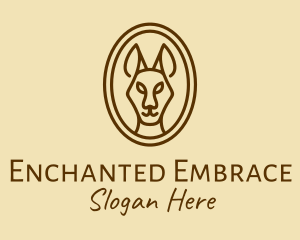 Australian Brown Kangaroo logo design