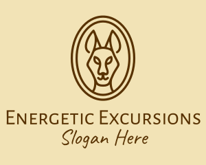 Australian Brown Kangaroo logo design