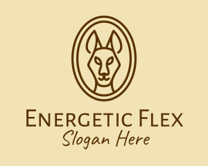 Australian Brown Kangaroo logo design