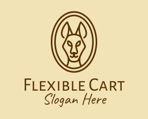 Australian Brown Kangaroo logo design