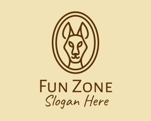 Australian Brown Kangaroo logo design