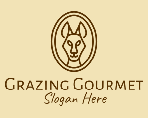 Australian Brown Kangaroo logo design