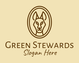 Australian Brown Kangaroo logo design