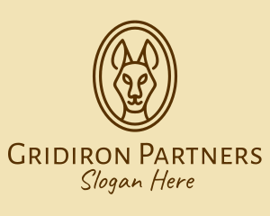 Australian Brown Kangaroo logo design