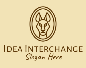 Australian Brown Kangaroo logo design