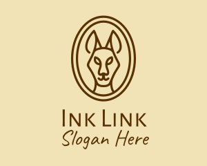 Australian Brown Kangaroo logo design