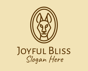 Australian Brown Kangaroo logo design