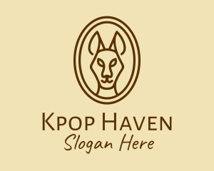 Australian Brown Kangaroo logo design