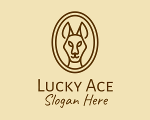 Australian Brown Kangaroo logo design