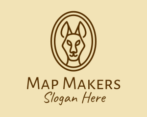 Australian Brown Kangaroo logo design