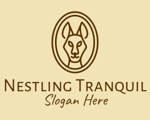 Australian Brown Kangaroo logo design