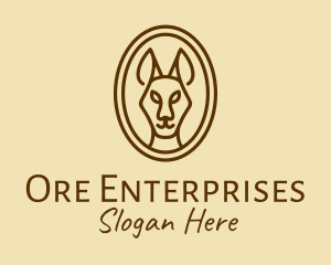 Australian Brown Kangaroo logo design