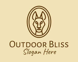 Australian Brown Kangaroo logo design