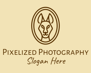 Australian Brown Kangaroo logo design