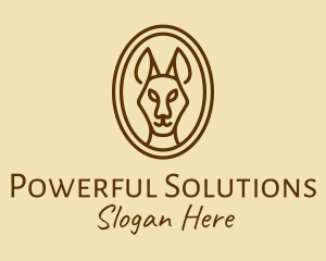 Australian Brown Kangaroo logo design