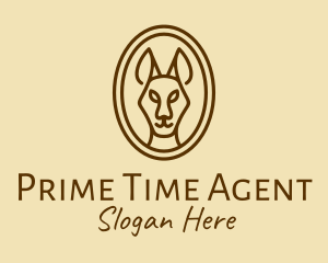 Australian Brown Kangaroo logo design