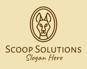 Australian Brown Kangaroo logo design