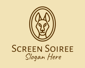 Australian Brown Kangaroo logo design