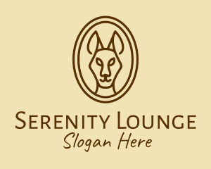 Australian Brown Kangaroo logo design