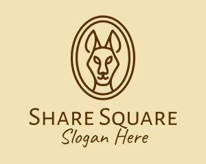 Australian Brown Kangaroo logo design