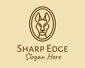 Australian Brown Kangaroo logo design