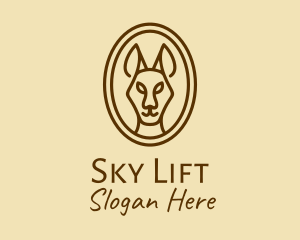 Australian Brown Kangaroo logo design